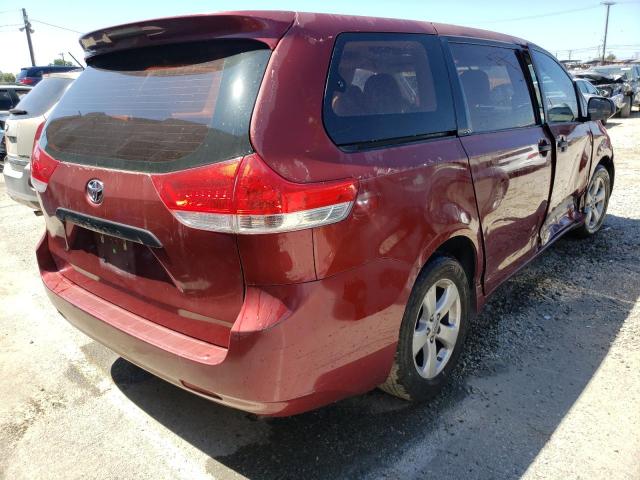 5TDKA3DC0CS012047 - 2012 TOYOTA SIENNA BASE RED photo 3