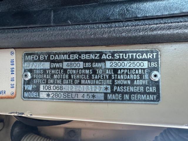 10806812018127 - 1973 MERCEDES-BENZ 280SEL 4.5 TAN photo 10