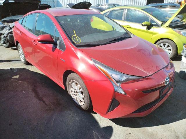 JTDKBRFU6G3526529 - 2016 TOYOTA PRIUS RED photo 1