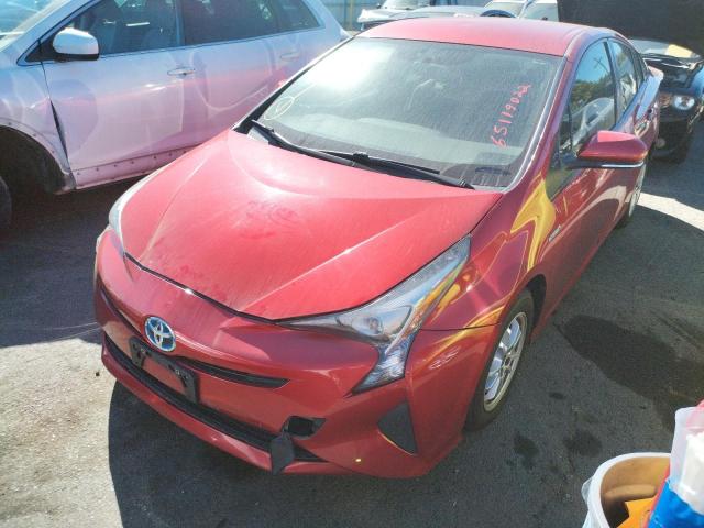 JTDKBRFU6G3526529 - 2016 TOYOTA PRIUS RED photo 2