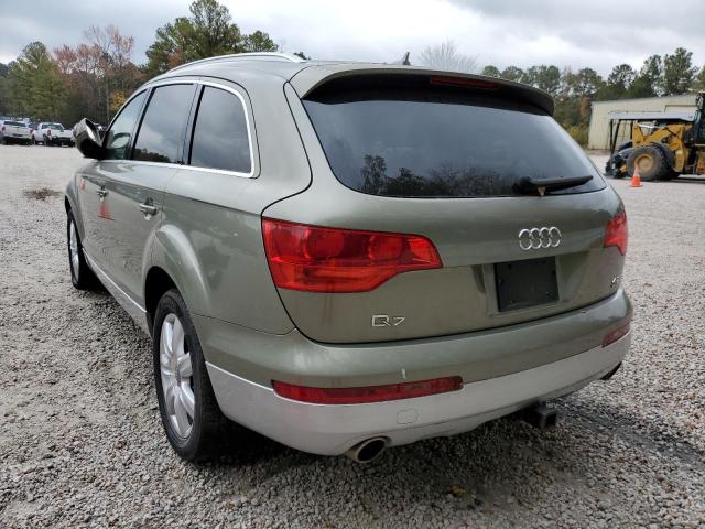 WA1AV74L87D011148 - 2007 AUDI Q7 4.2 QUATTRO GREEN photo 3