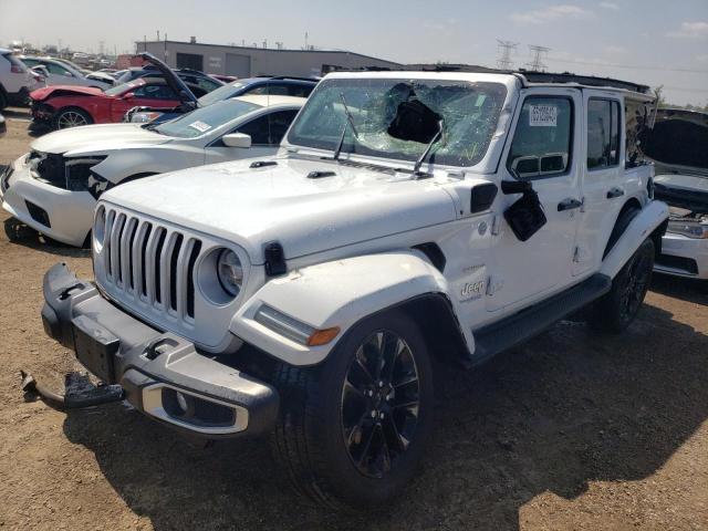 1C4JJXP61MW848346 - 2021 JEEP WRANGLER U SAHARA 4XE WHITE photo 1
