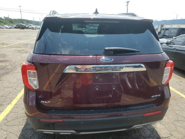 1FMSK8DH1NGA89993 - 2022 FORD EXPLORER XLT BURGUNDY photo 6