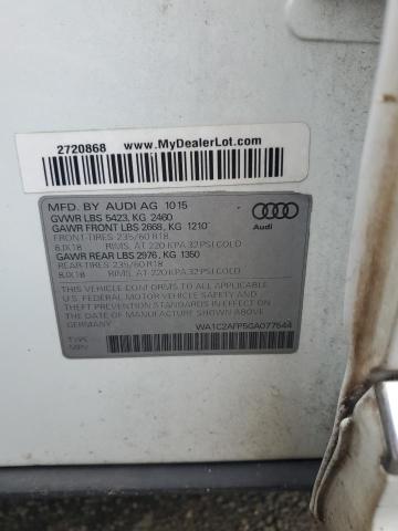 WA1C2AFP5GA077544 - 2016 AUDI Q5 PREMIUM WHITE photo 13