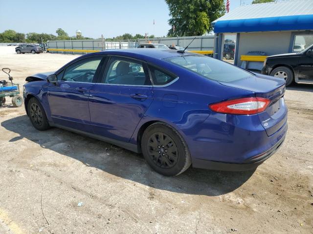 1FA6P0G73E5403284 - 2014 FORD FUSION S BLUE photo 2