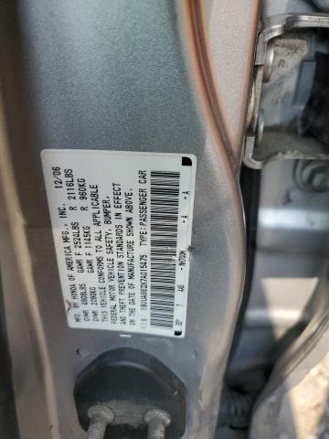 19UUA662X7A015475 - 2007 ACURA TL SILVER photo 12