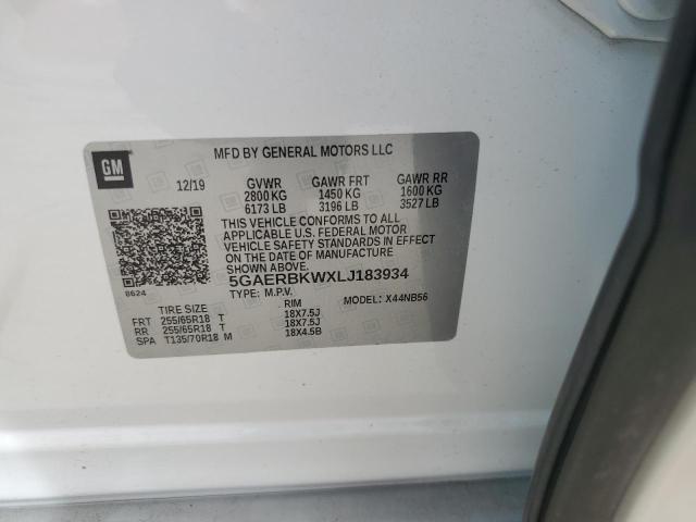 5GAERBKWXLJ183934 - 2020 BUICK ENCLAVE ESSENCE WHITE photo 14