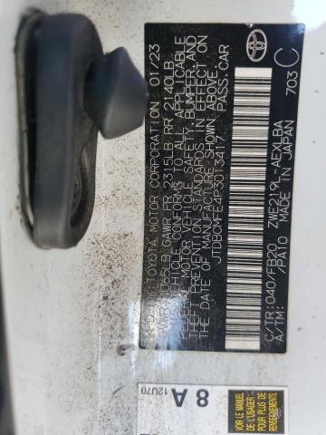 JTDBCMFE4P3013417 - 2023 TOYOTA COROLLA LE WHITE photo 13