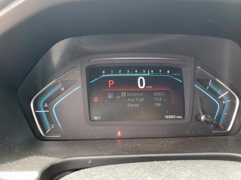 5FNRL6H53KB038604 - 2019 HONDA ODYSSEY EX SILVER photo 9