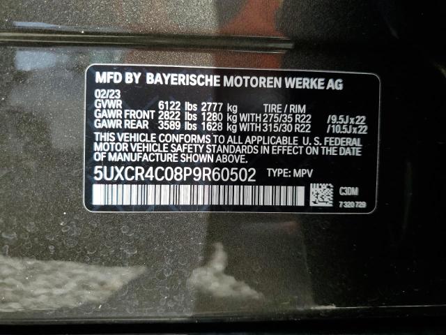 5UXCR4C08P9R60502 - 2023 BMW X5 SDRIVE 40I GRAY photo 12