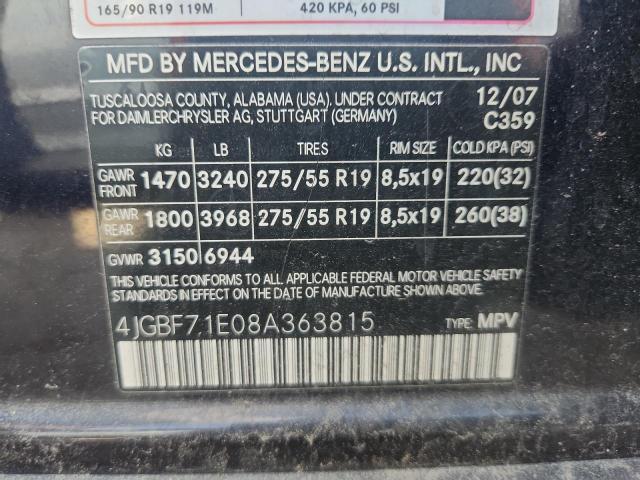 4JGBF71E08A363815 - 2008 MERCEDES-BENZ GL 450 4MATIC BLUE photo 13
