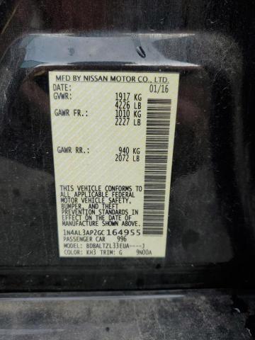 1N4AL3AP2GC164955 - 2016 NISSAN ALTIMA 2.5 黑色 照片 12