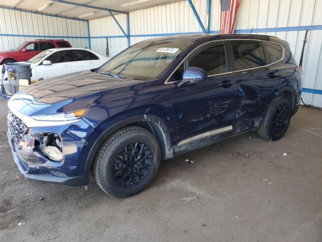 5NMS2CAD4KH009793 - 2019 HYUNDAI SANTA FE SE BLUE photo 1