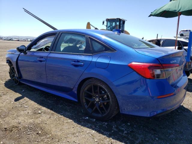 2HGFE2F53NH518831 - 2022 HONDA CIVIC SPORT BLUE photo 2