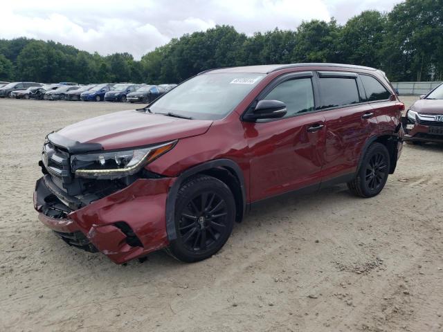 5TDJZRFH7KS960394 - 2019 TOYOTA HIGHLANDER SE BURGUNDY photo 1