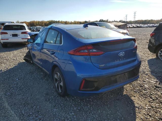 KMHC75LC8JU074817 - 2018 HYUNDAI IONIQ SEL BLUE photo 3