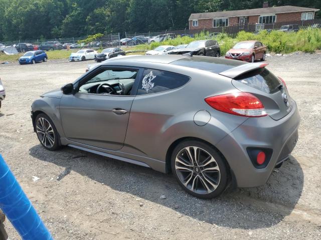 KMHTC6AE2GU248699 - 2016 HYUNDAI VELOSTER TURBO GRAY photo 2
