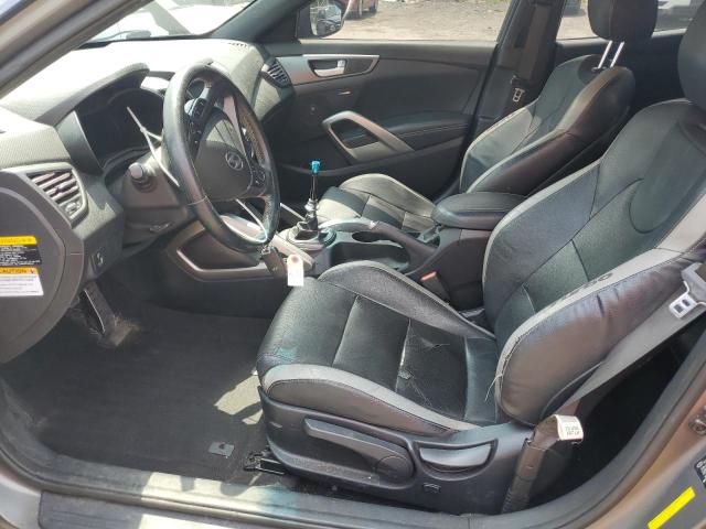 KMHTC6AE2GU248699 - 2016 HYUNDAI VELOSTER TURBO GRAY photo 7