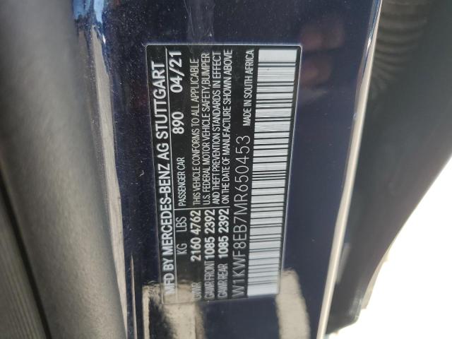 W1KWF8EB7MR650453 - 2021 MERCEDES-BENZ C 300 4MATIC BLUE photo 12