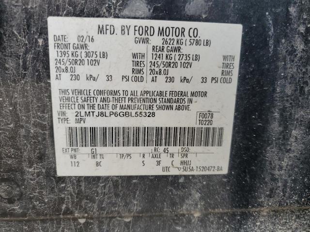 2LMTJ8LP6GBL55328 - 2016 LINCOLN MKX RESERVE BLACK photo 14