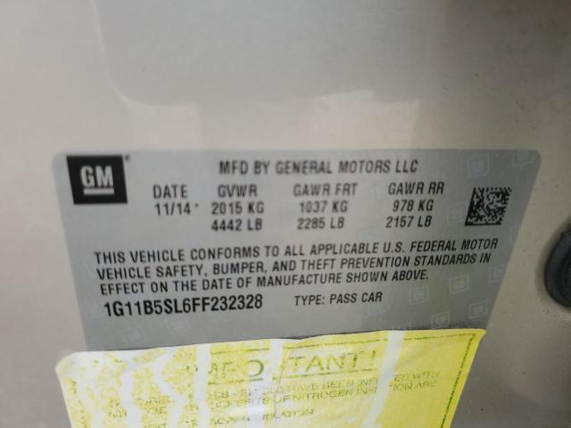 1G11B5SL6FF232328 - 2015 CHEVROLET MALIBU LS 米色 照片 12