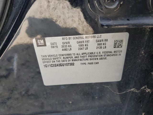 1G11C5SA0GU107382 - 2016 CHEVROLET MALIBU LIM LT 黑色 照片 12