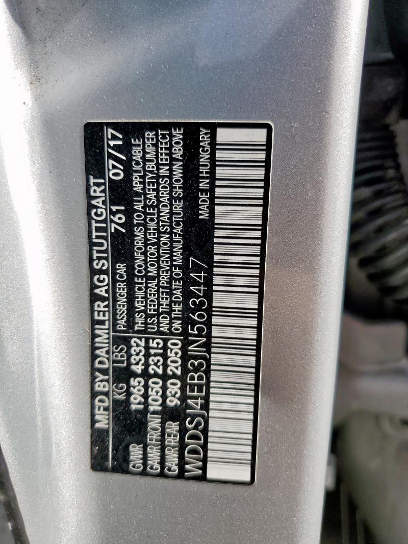 WDDSJ4EB3JN563447 - 2018 MERCEDES-BENZ CLA 250 银色 照片 14