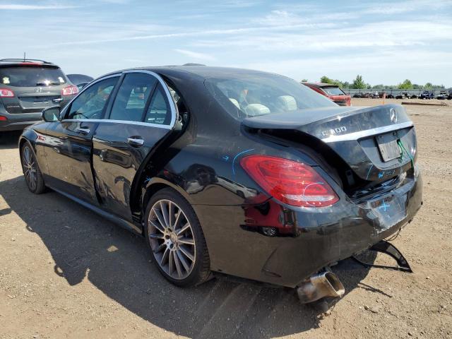 55SWF4KBXFU089972 - 2015 MERCEDES-BENZ C 300 4MATIC BLACK photo 2