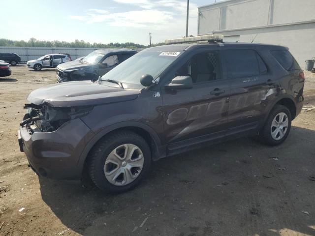 1FM5K8AR3EGA38327 - 2014 FORD EXPLORER POLICE INTERCEPTOR BROWN photo 1