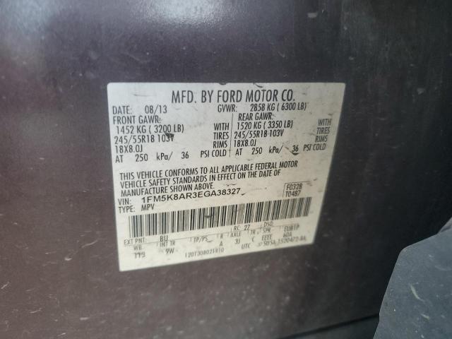 1FM5K8AR3EGA38327 - 2014 FORD EXPLORER POLICE INTERCEPTOR BROWN photo 13