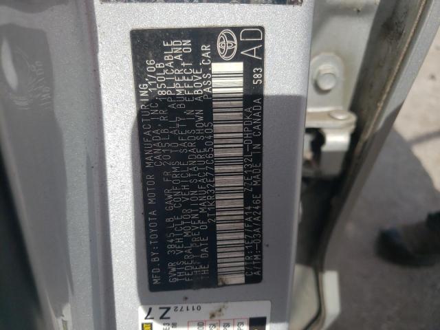 2T1KR32E77C650405 - 2007 TOYOTA COROLLA MA XR SILVER photo 12