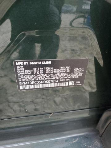 5YM13EC05N9K07854 - 2022 BMW X3 M GREEN photo 14