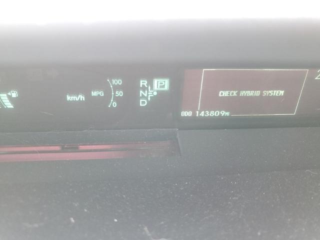 JTDKN3DU9A0054178 - 2010 TOYOTA PRIUS ვერცხლისფერი ფოტო 9