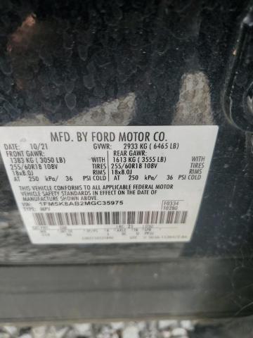 1FM5K8AB2MGC35975 - 2021 FORD EXPLORER POLICE INTERCEPTOR 黑色 照片 13