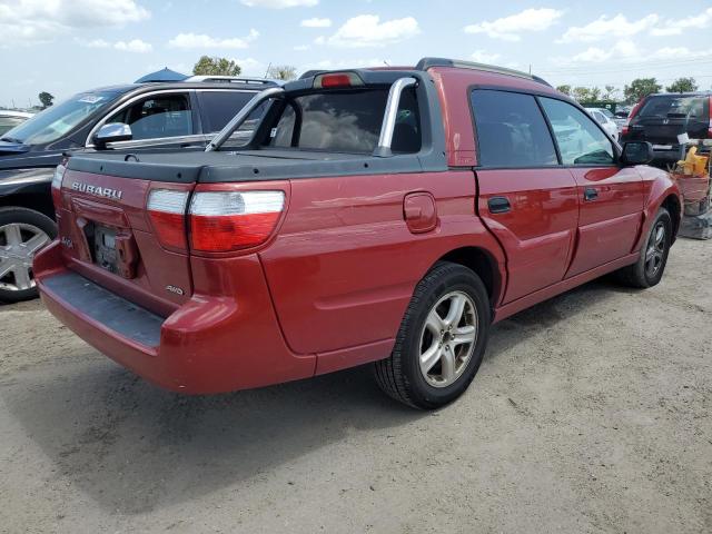 4S4BT62C857107589 - 2005 SUBARU BAJA SPORT RED photo 3