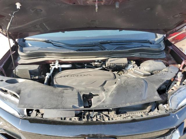 5FNYF7H5XMB006289 - 2021 HONDA PASSPORT EXL MAROON photo 12