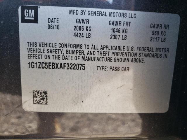 1G1ZC5EBXAF322075 - 2010 CHEVROLET MALIBU 1LT Графитовый фото 12