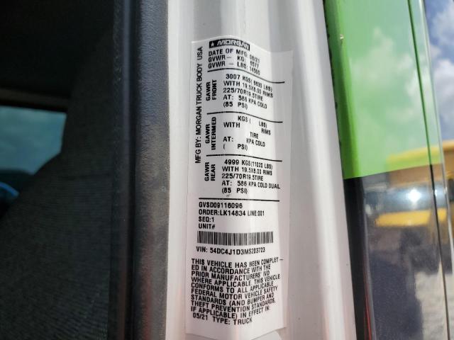 54DC4J1D3MS203723 - 2021 ISUZU NPR HD GREEN photo 10