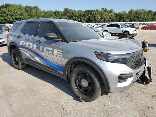 1FM5K8AB5PGA79824 - 2023 FORD EXPLORER POLICE INTERCEPTOR 银色 照片 4
