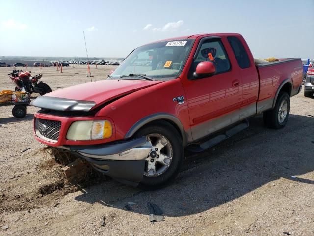 2FTRX18L22CA75091 - 2002 FORD F-150 RED photo 1