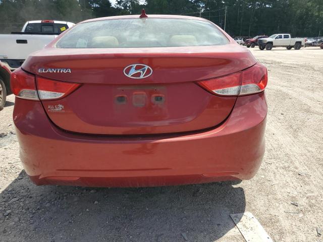 KMHDH4AEXCU271670 - 2012 HYUNDAI ELANTRA GLS RED photo 6