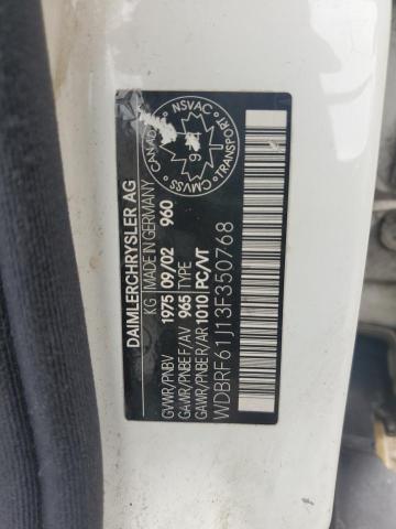 WDBRF61J13F350768 - 2003 MERCEDES-BENZ C 240 თეთრი ფოტო 13