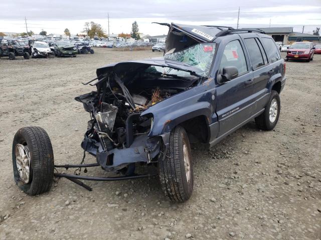 1J4GW48S74C285868 - 2004 JEEP CHEROKEE LAREDO BLUE photo 2