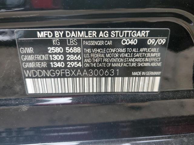 WDDNG9FBXAA300631 - 2010 MERCEDES-BENZ S 400 BLACK photo 12