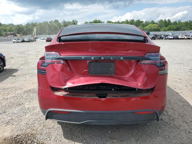 7SAXCAE51PF429601 - 2023 TESLA MODEL X RED photo 6