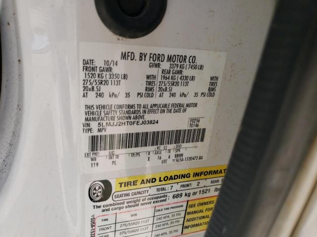 5LMJJ2HT0FEJ03824 - 2015 LINCOLN NAVIGATOR თეთრი ფოტო 13