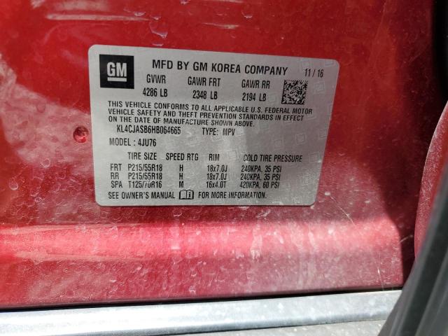 KL4CJASB6HB064665 - 2017 BUICK ENCORE PREFERRED 栗色 照片 13