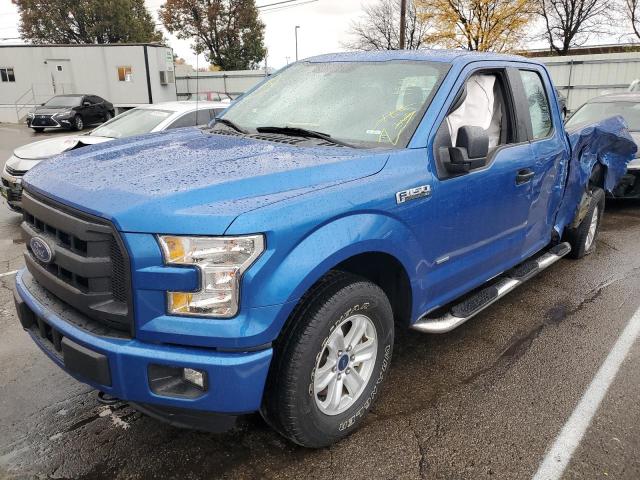 1FTEX1EP1GFD16754 - 2016 FORD F150 SUPER CAB BLUE photo 2