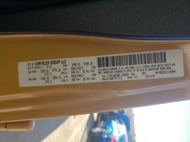 1C4HJWDG9EL126454 - 2014 JEEP WRANGLER U SPORT ოქროსფერი ფოტო 10