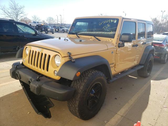 1C4HJWDG9EL126454 - 2014 JEEP WRANGLER U SPORT ოქროსფერი ფოტო 2